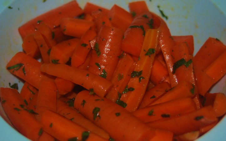 Picture of carrots with mint